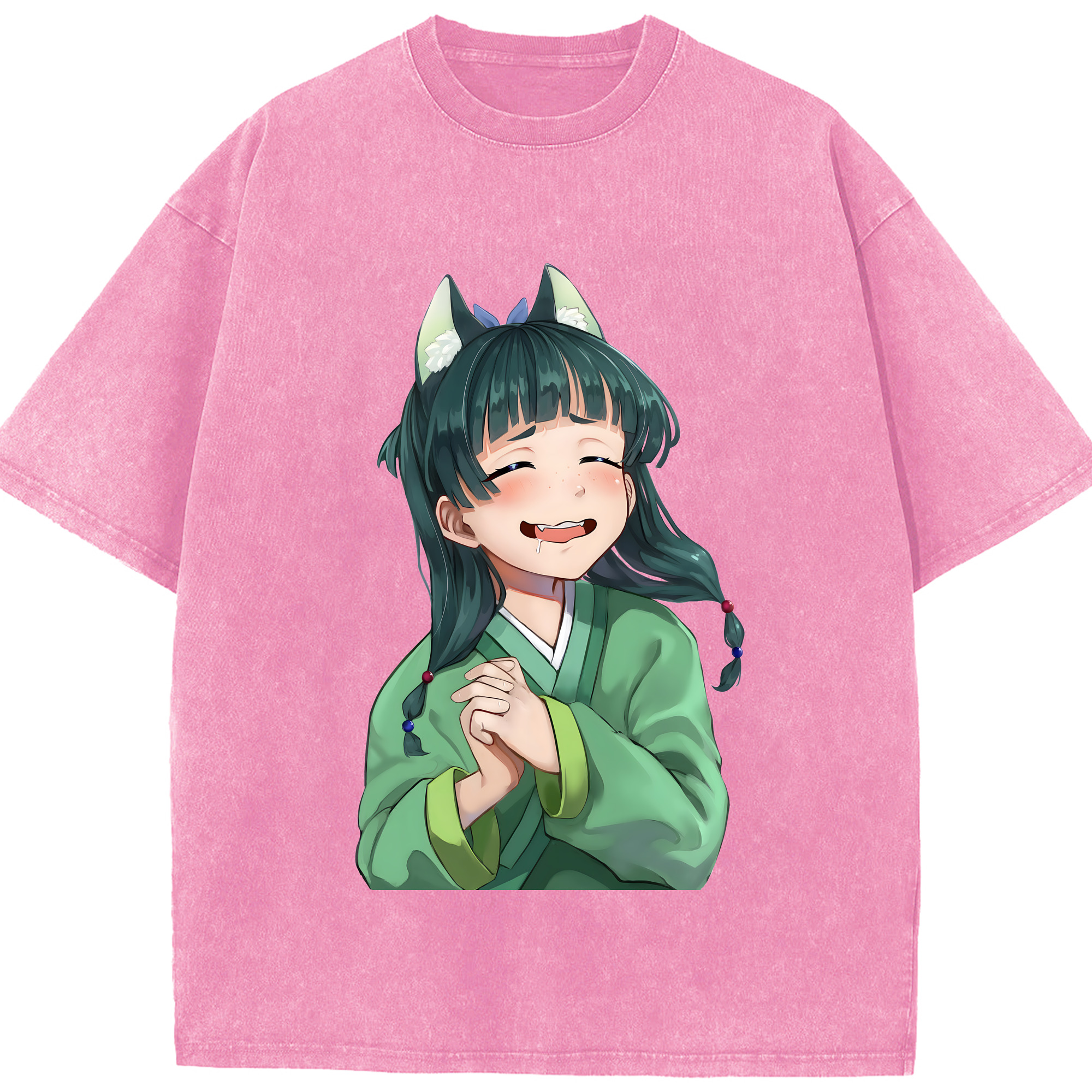 （画像用） 薬屋のひとりごと The Apothecary Diaries 綿100% ヴィンテージ風 半袖Tシャツ（フロントプリント）